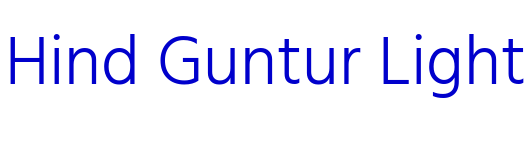 Hind Guntur Light font